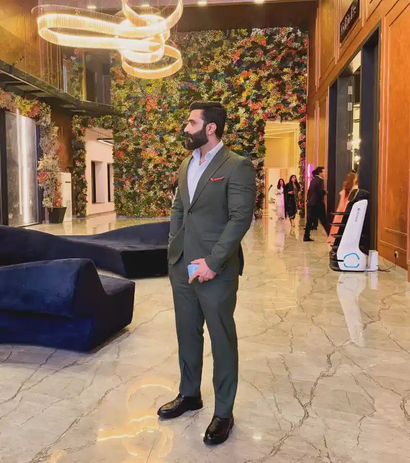 Structured Olive Suit