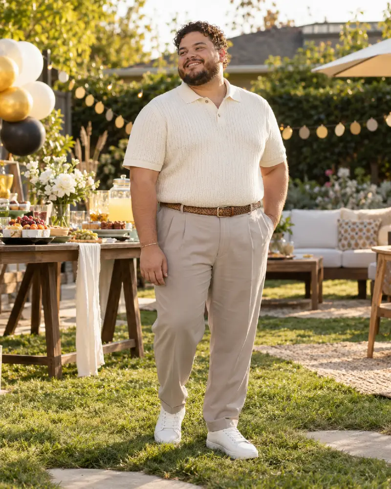 Textured Knits and Soft Neutrals for Casual Lawn Parties