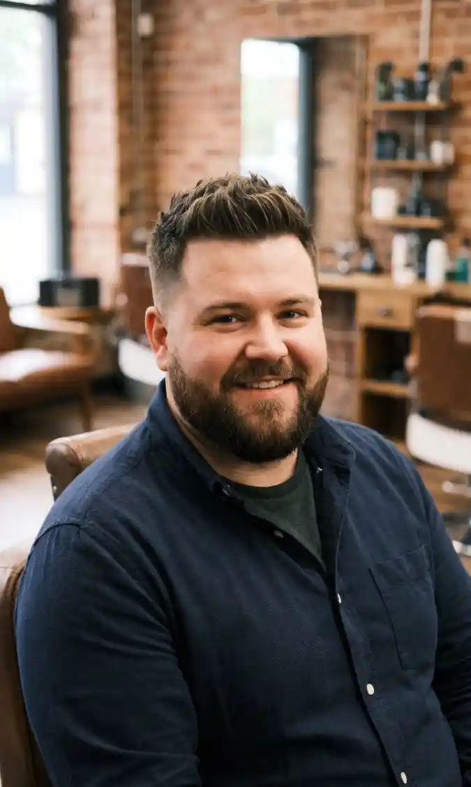 Textured Quiff with Faded Sides