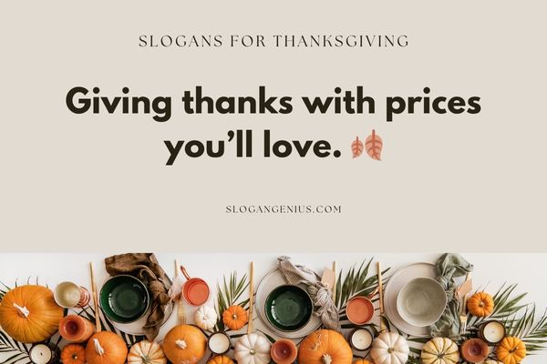 Thanksgiving Marketing Slogans