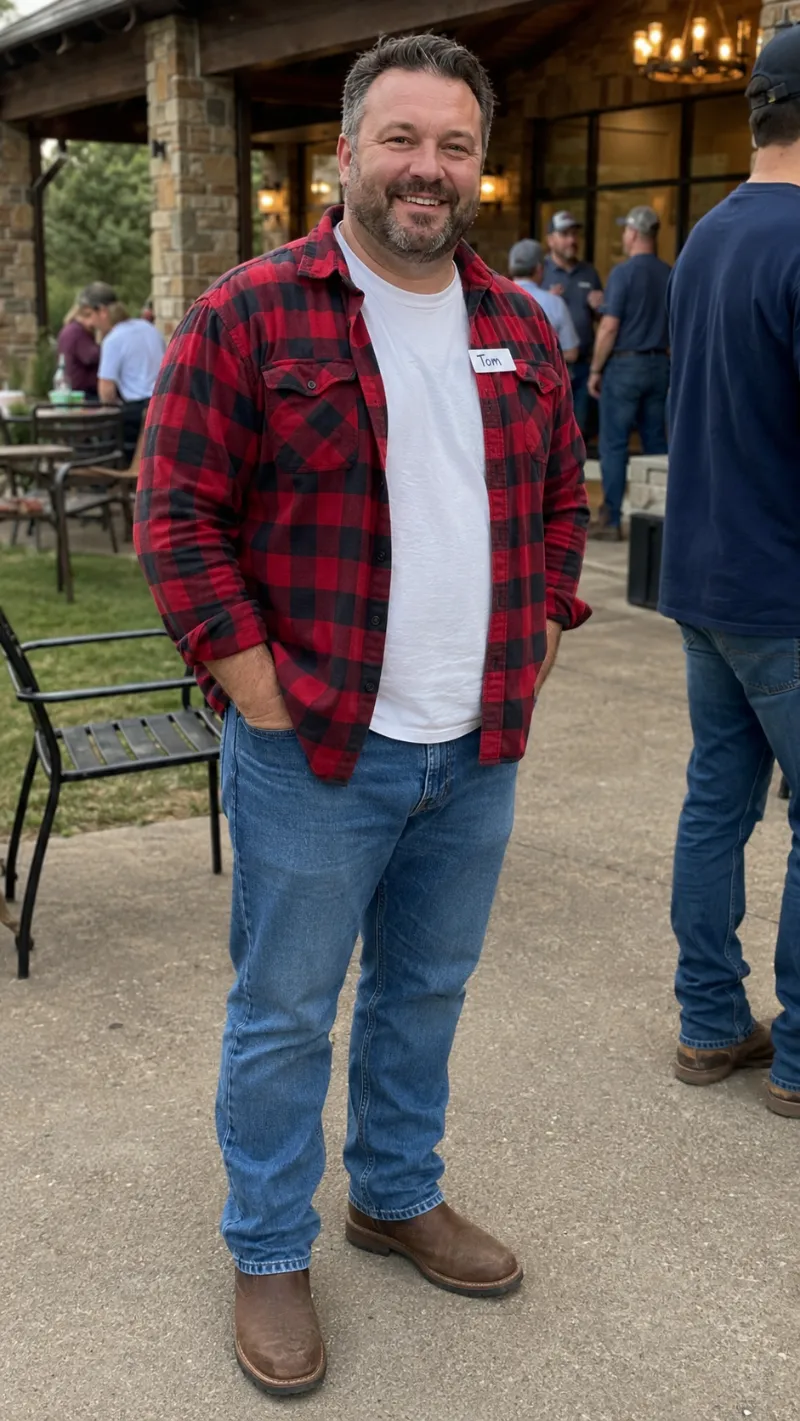 The Plaid Flannel and Boots Combo