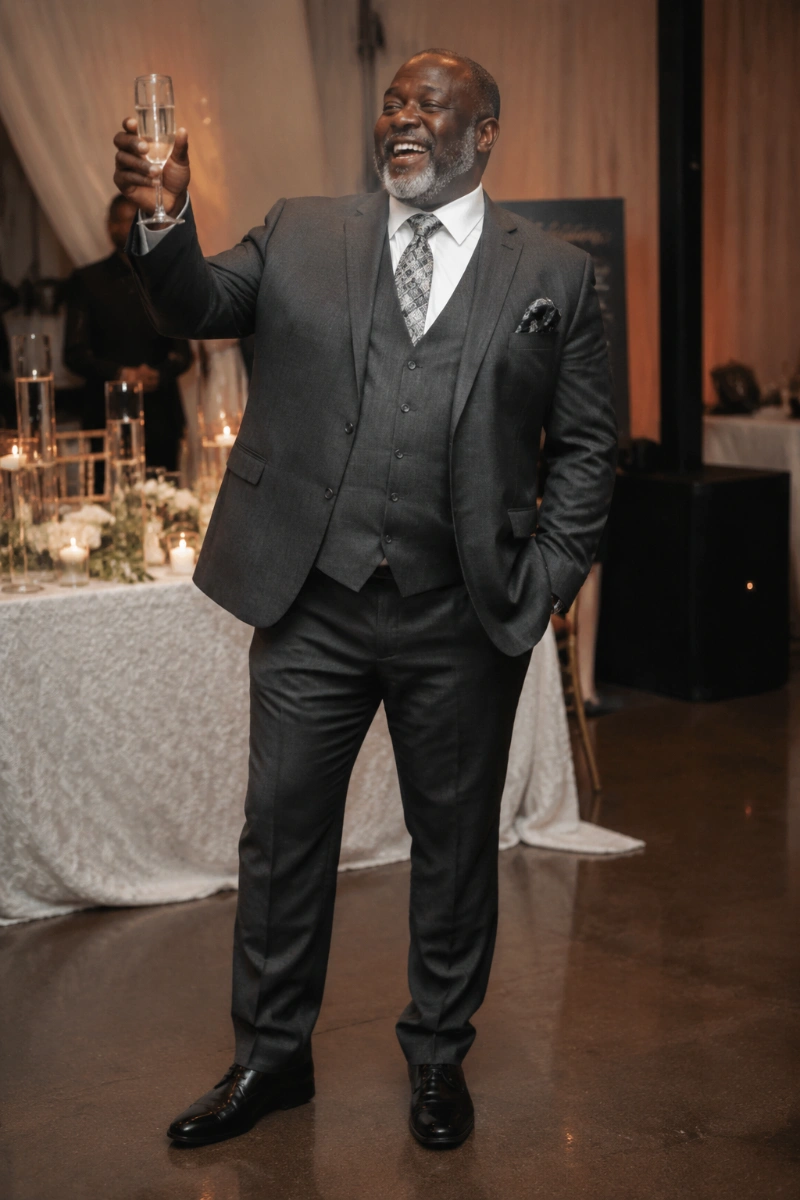 Three-Piece Charcoal Suit