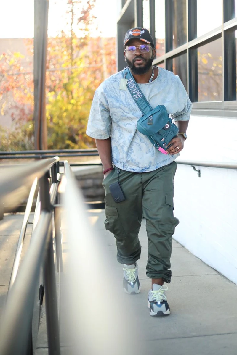 Tie-Dye T-Shirt With Olive Cargo Pants