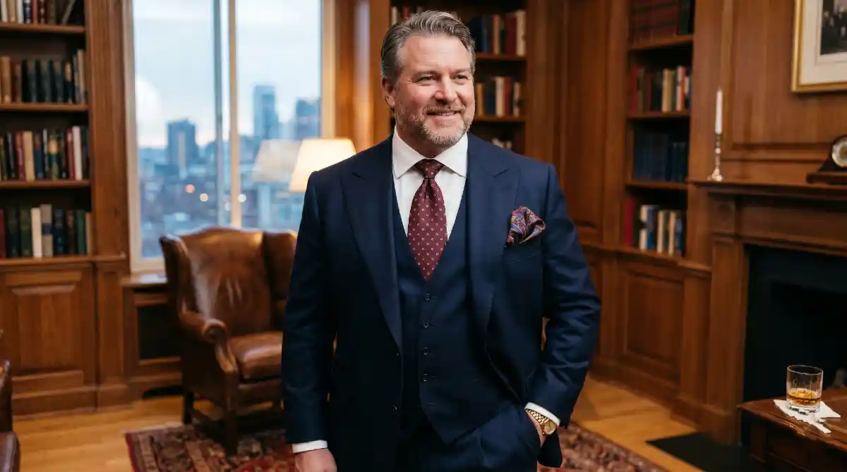Ties and Pocket Squares Sized to a Bigger Chest and Wider Lapel