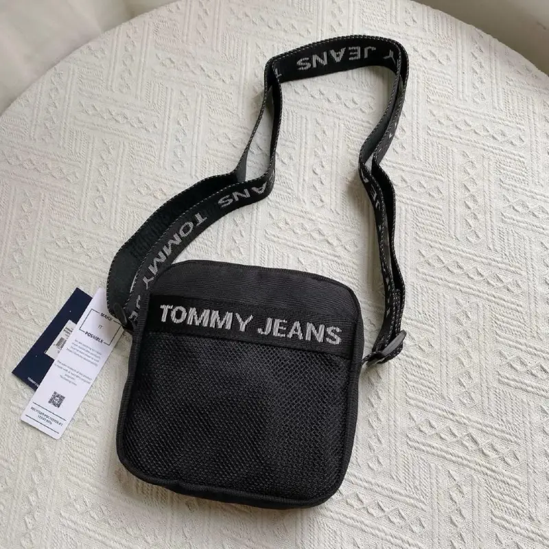Tommy Jeans Black Mesh Crossbody Bag