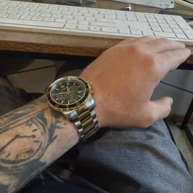 Two-Tone Chronograph Watch