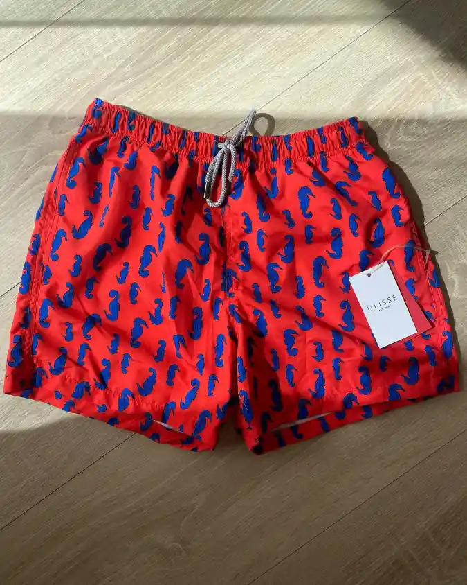 Ulisse Red Seahorse Swim Shorts