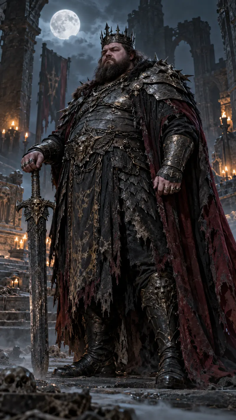 Undead Warlord King Costume for Plus Size Men