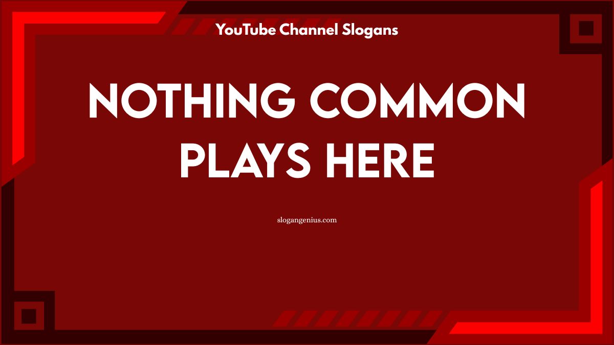 Unique YouTube Channel Slogans