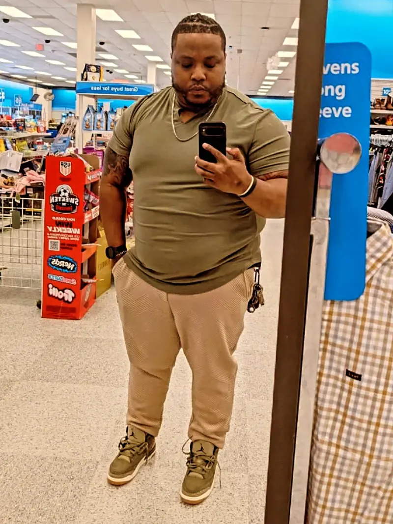 V-Neck T-Shirt and Textured Joggers