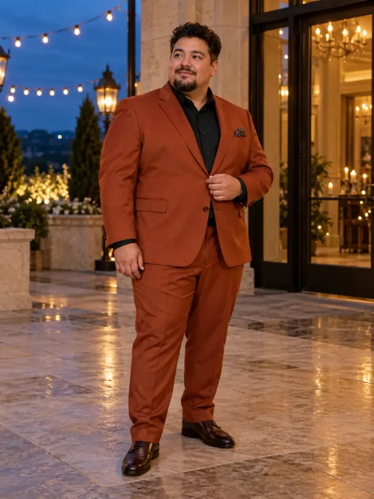 Warm Rust Tailoring For Evening Proms