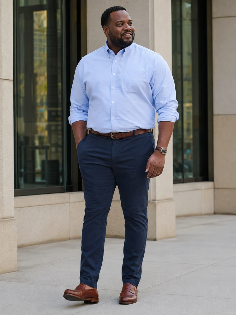 Wearing Chinos With a Button-Down (Tucked)