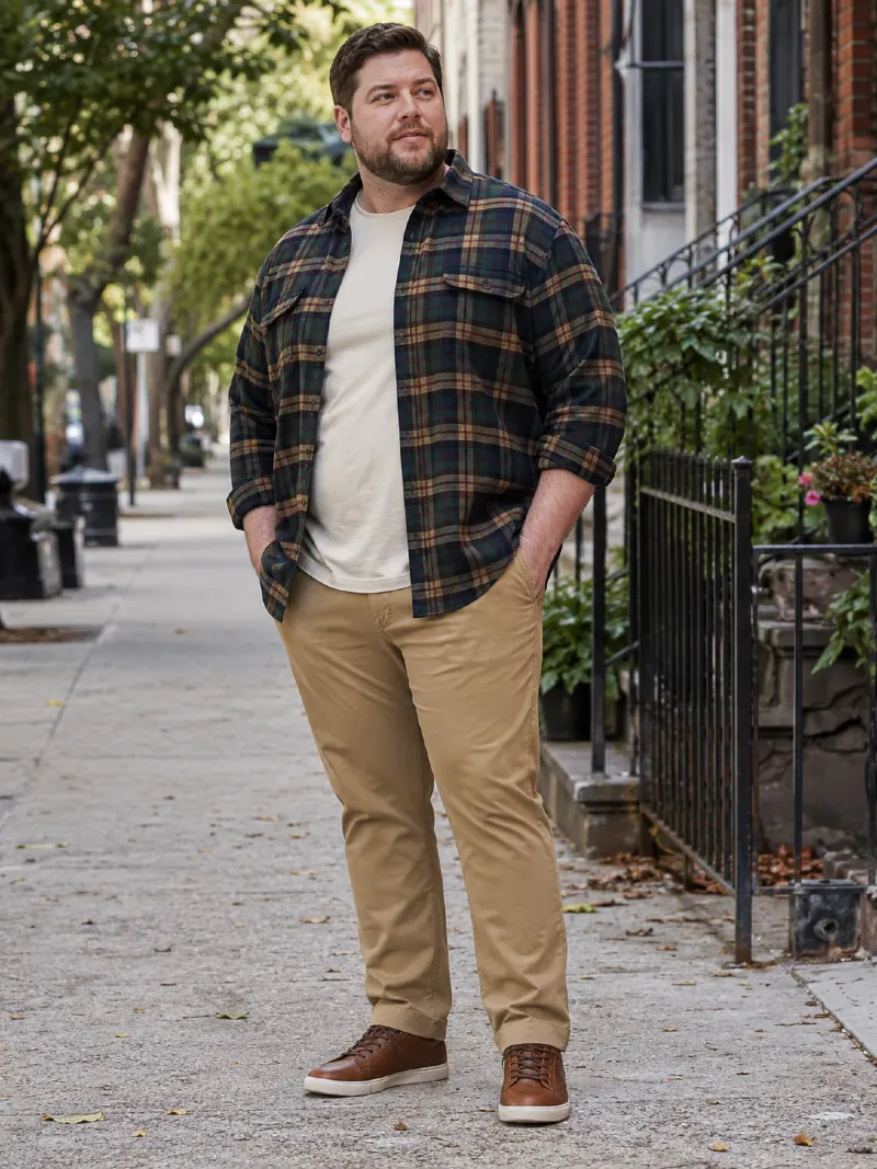 Wearing Chinos With a Flannel or Overshirt