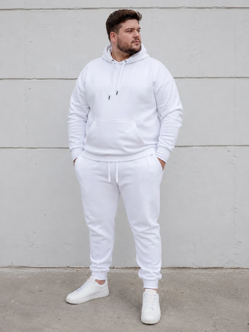 White Hoodie and Joggers