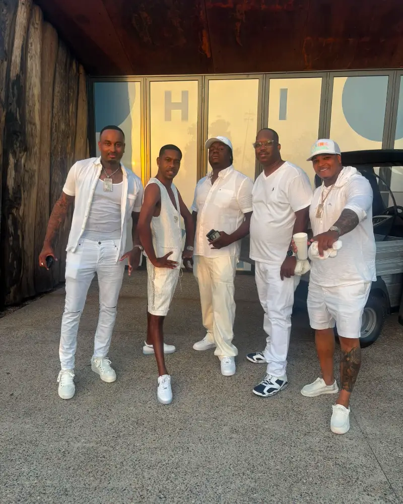White Short-Sleeve Button-Down Shirt and Relaxed Trousers