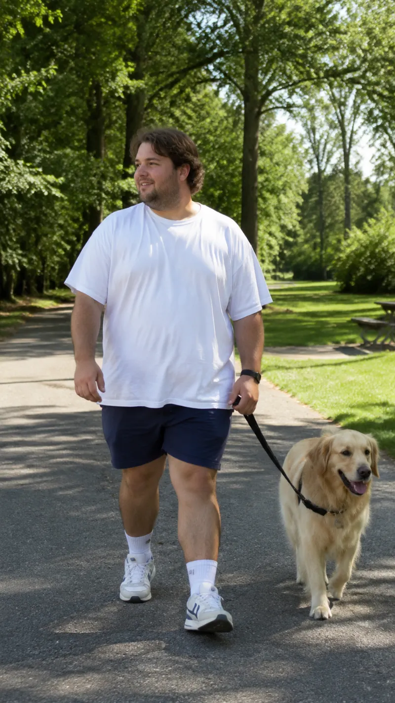 White Tee and Navy Athletic Shorts