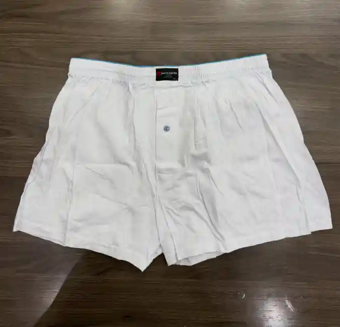 White Woven Boxer Shorts