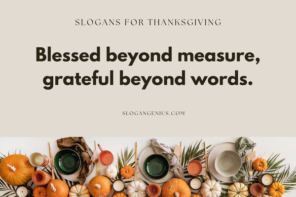 Words of Thanksgiving and Gratitude