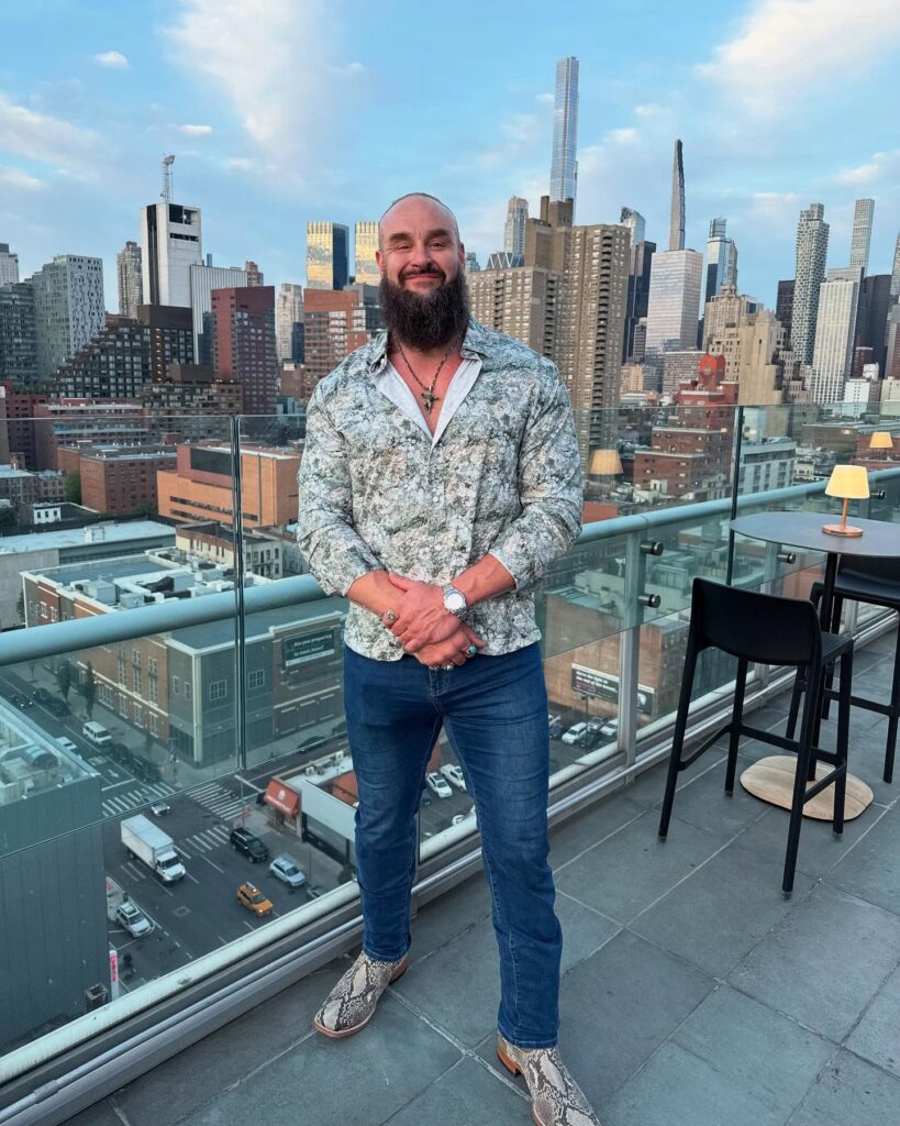 Patterned Button-Down Shirt and Jeans