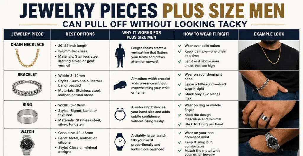18 Jewelry Pieces Plus Size Men Can Pull Off Without Looking Tacky